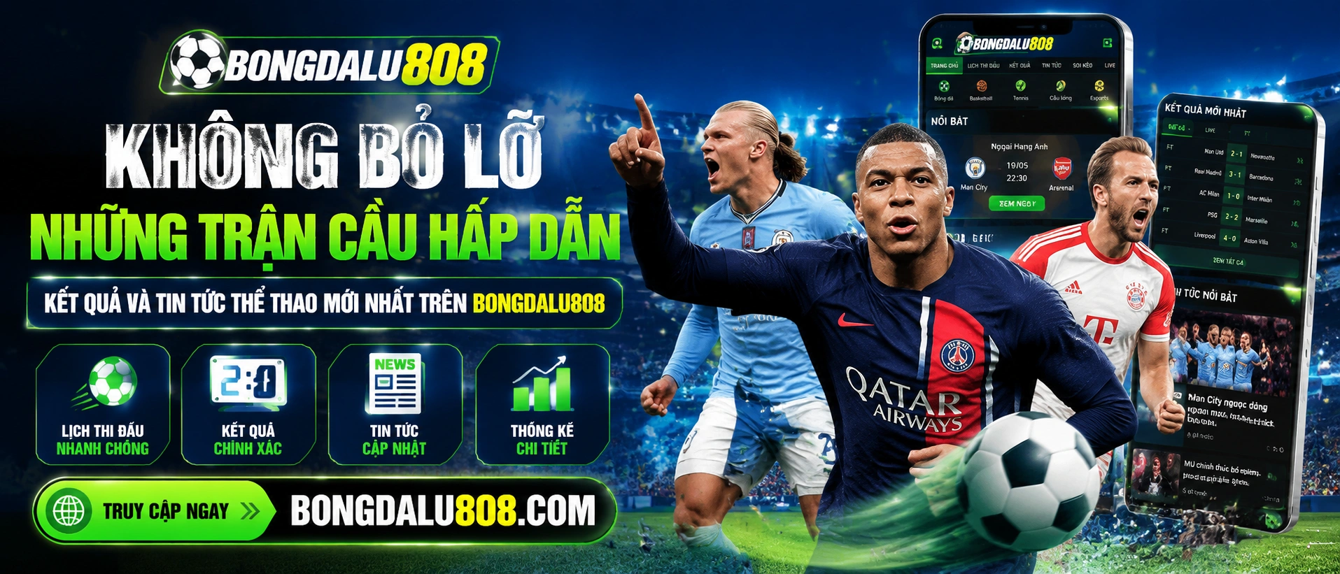 Giao diện Thể Thao trên bongdalu808.com.vc