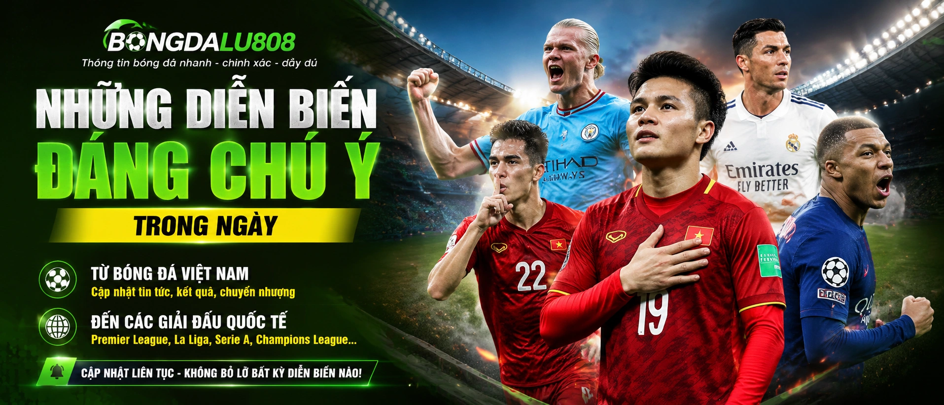 Khu tin tức Bongdalu808 với các thẻ cập nhật nổi bật