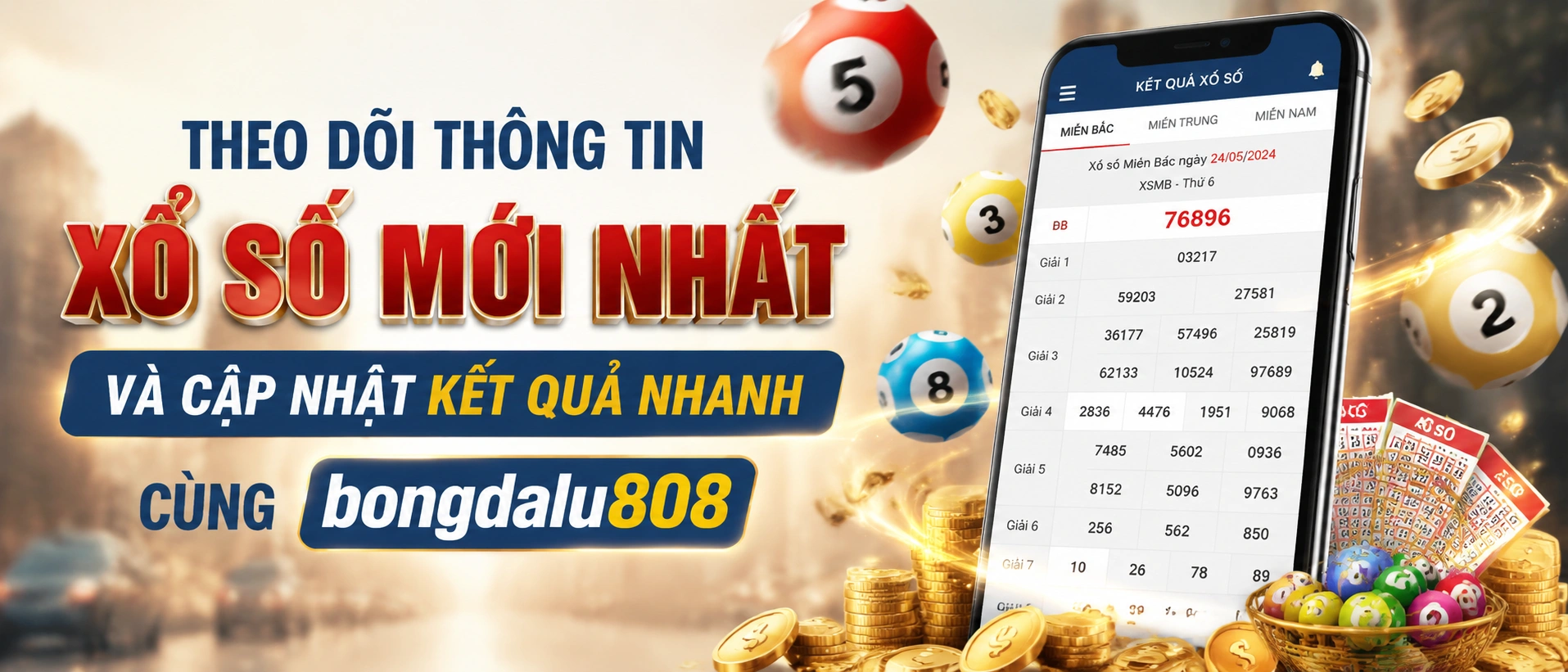 Màn hình mobile hiển thị Xổ Số bongdalu808 với nút vào nhanh và khu vực tra cứu kết quả